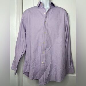 POLO by RALPH LAUREN Men's Lavender Pinstripe Oxford Dress Shirt